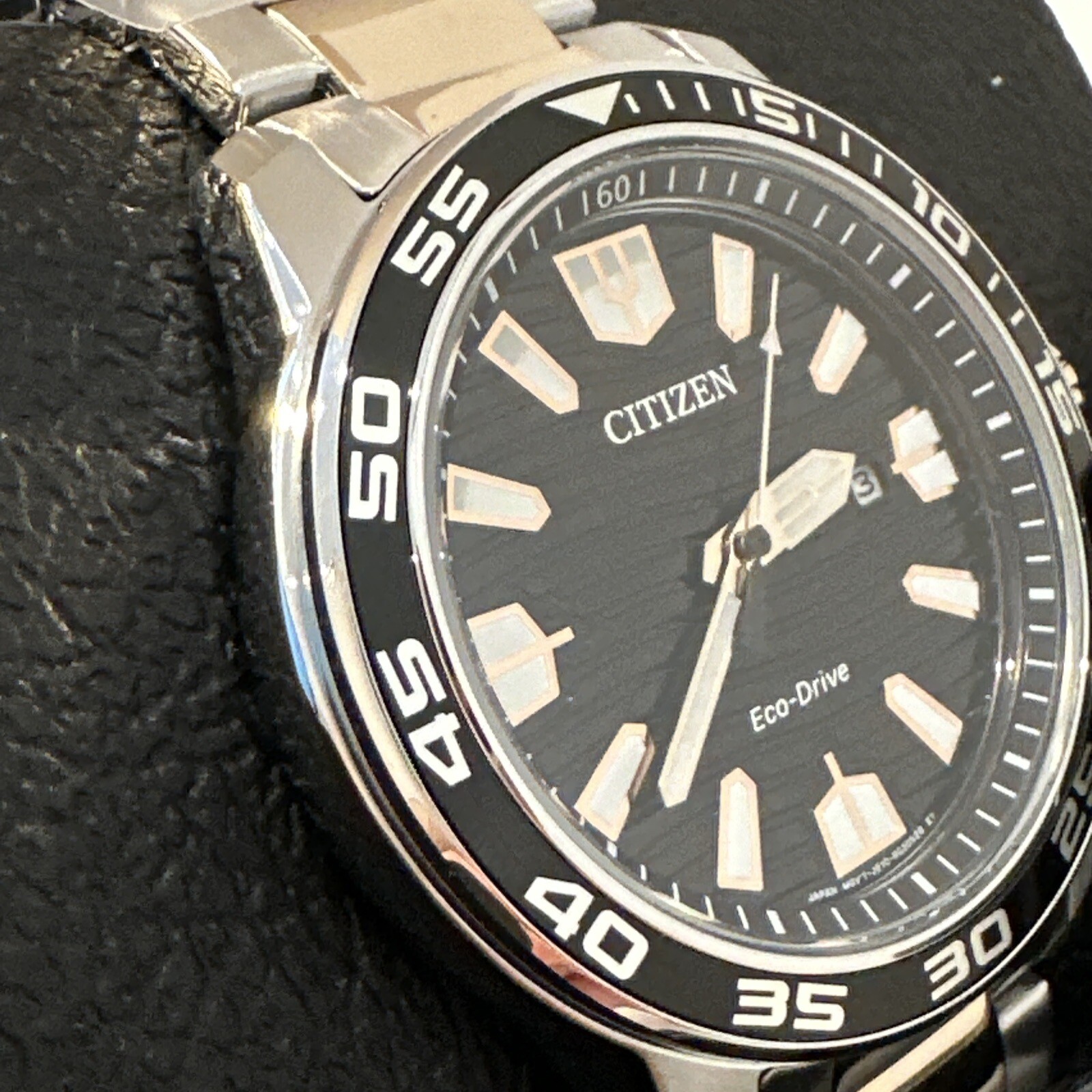 Citizen Eco-Drive Dual Tone AW1706-52E Black Dial Date Display Men’s Watch