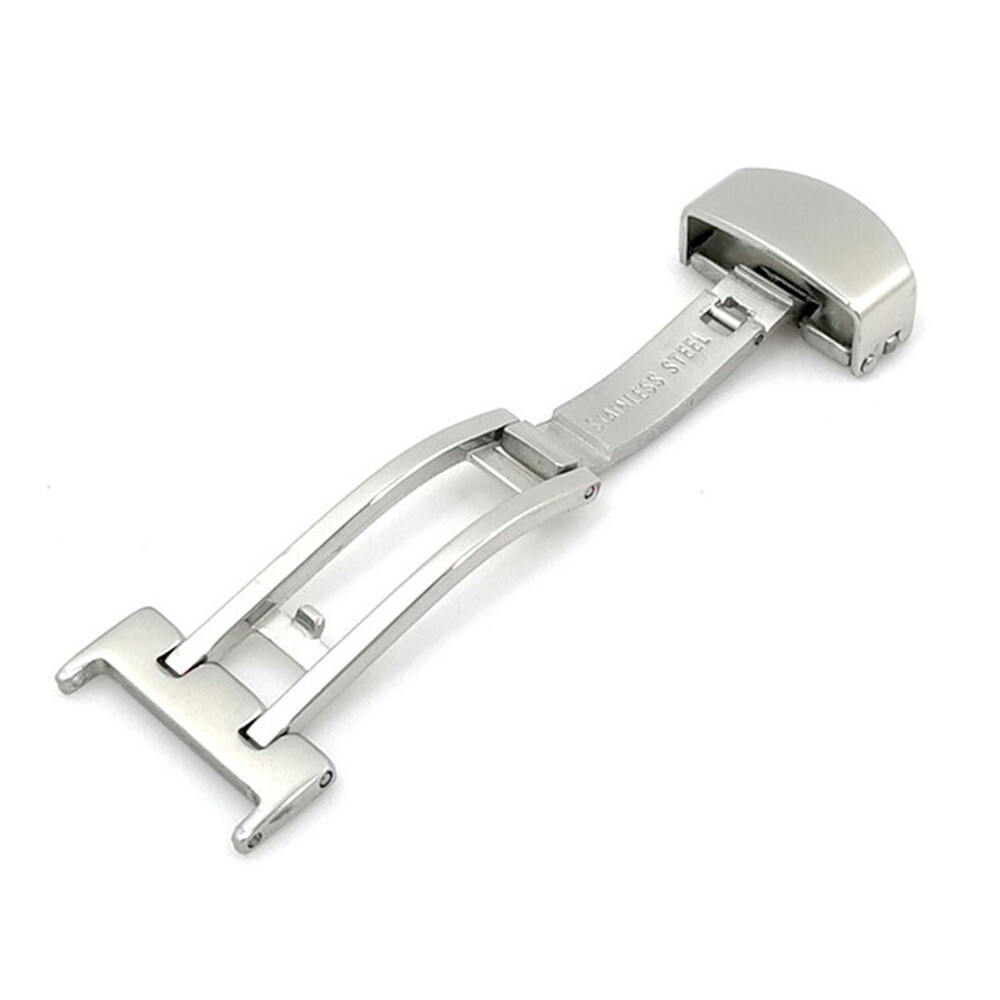 Stainless Steel Flip Lock Butterfly Deployment Clasp Watch Deployant Buckle