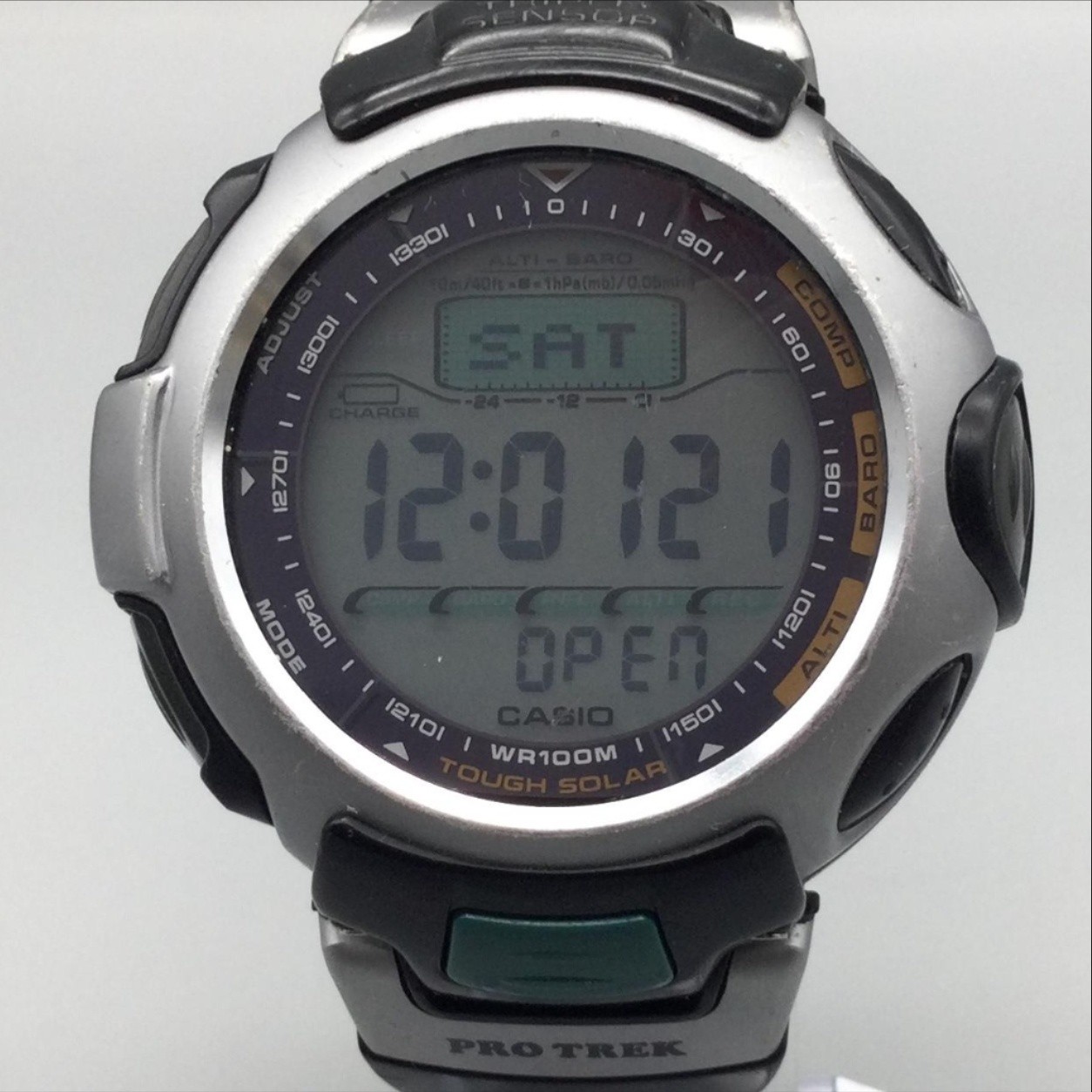 Casio Pro Trek PRG-50 Mens Watch 52mm Digital Triple Sensor Tough Solar