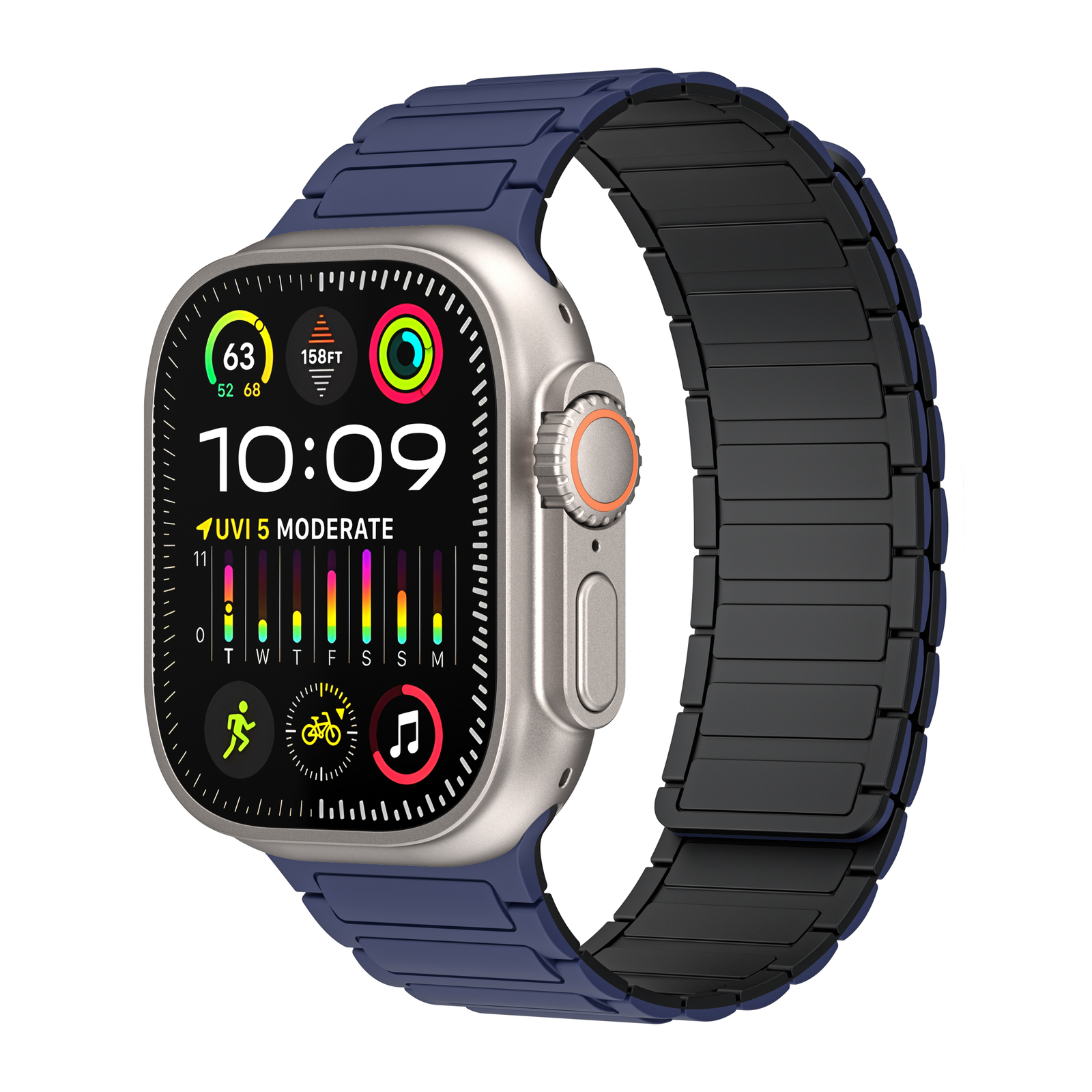 Magnetic Strap For Apple Watch Ultra 2 Series 9 8 7 SE 6 5 Silicone iWatch Band