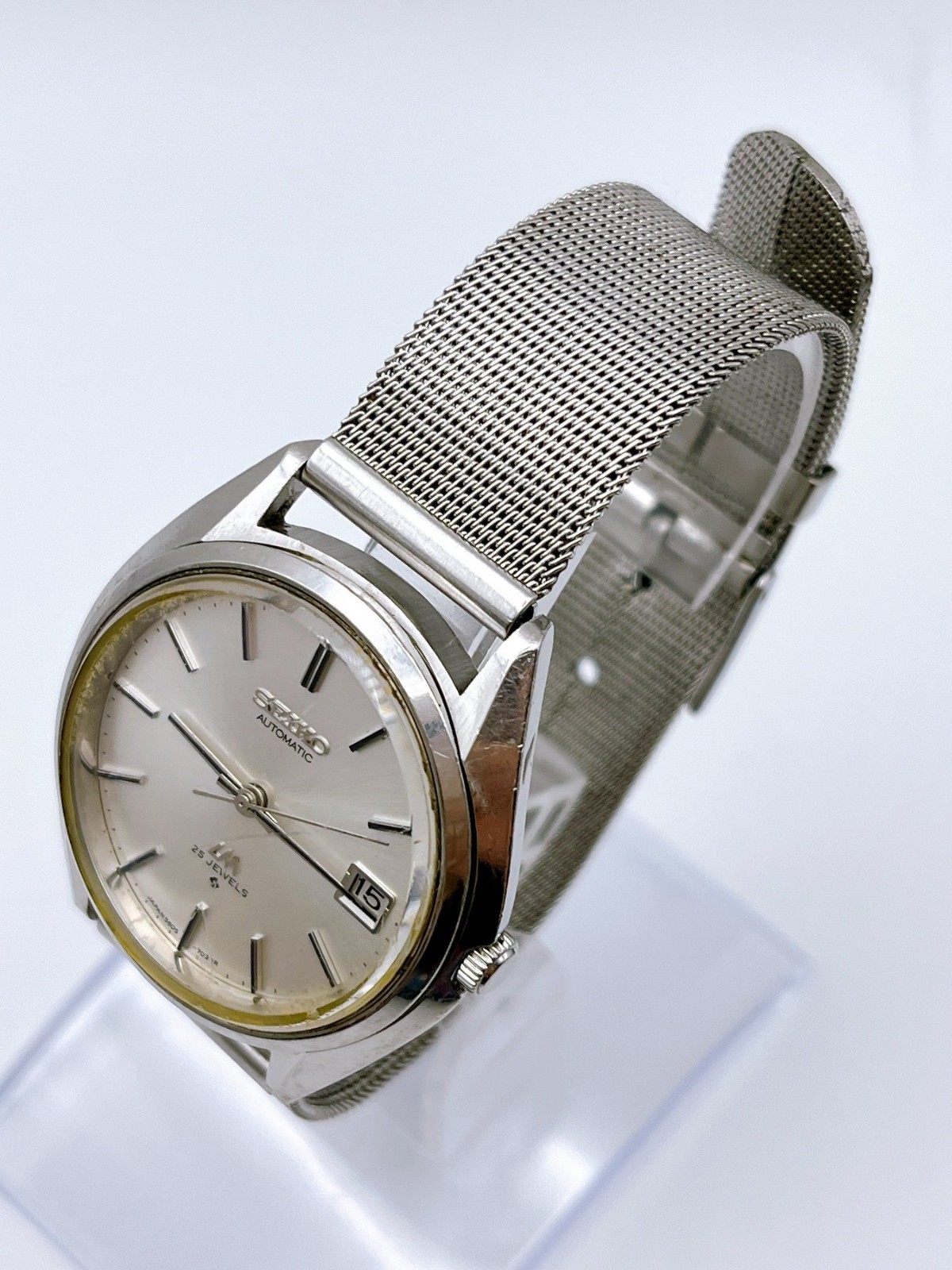 Vintage 1971 Seiko Lord Matic LM 5605-7050 25J Automatic Silver Dial