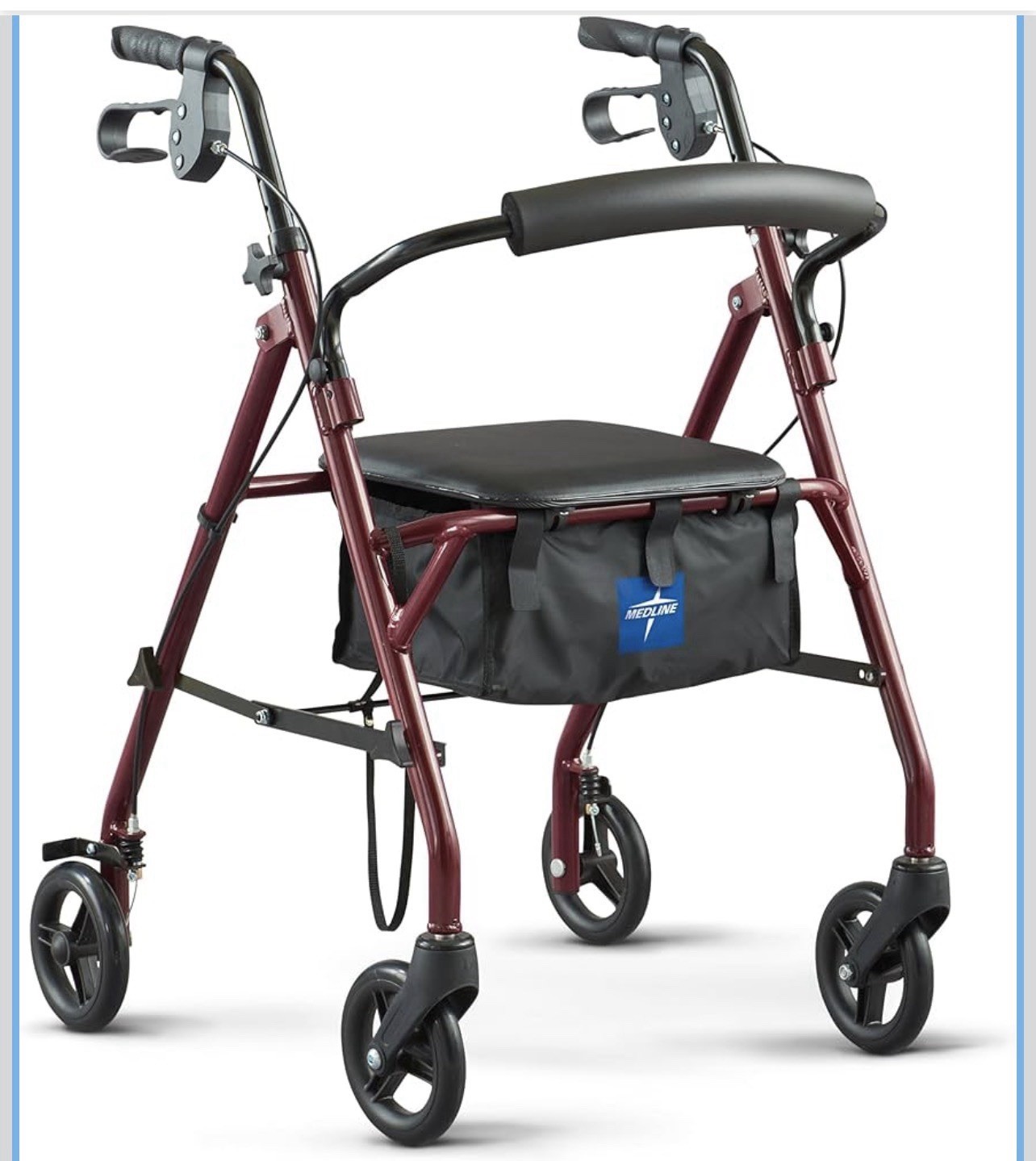 Steel Rollator Walker with Seat, Used As Crutches . Got It $1K Receipt Available