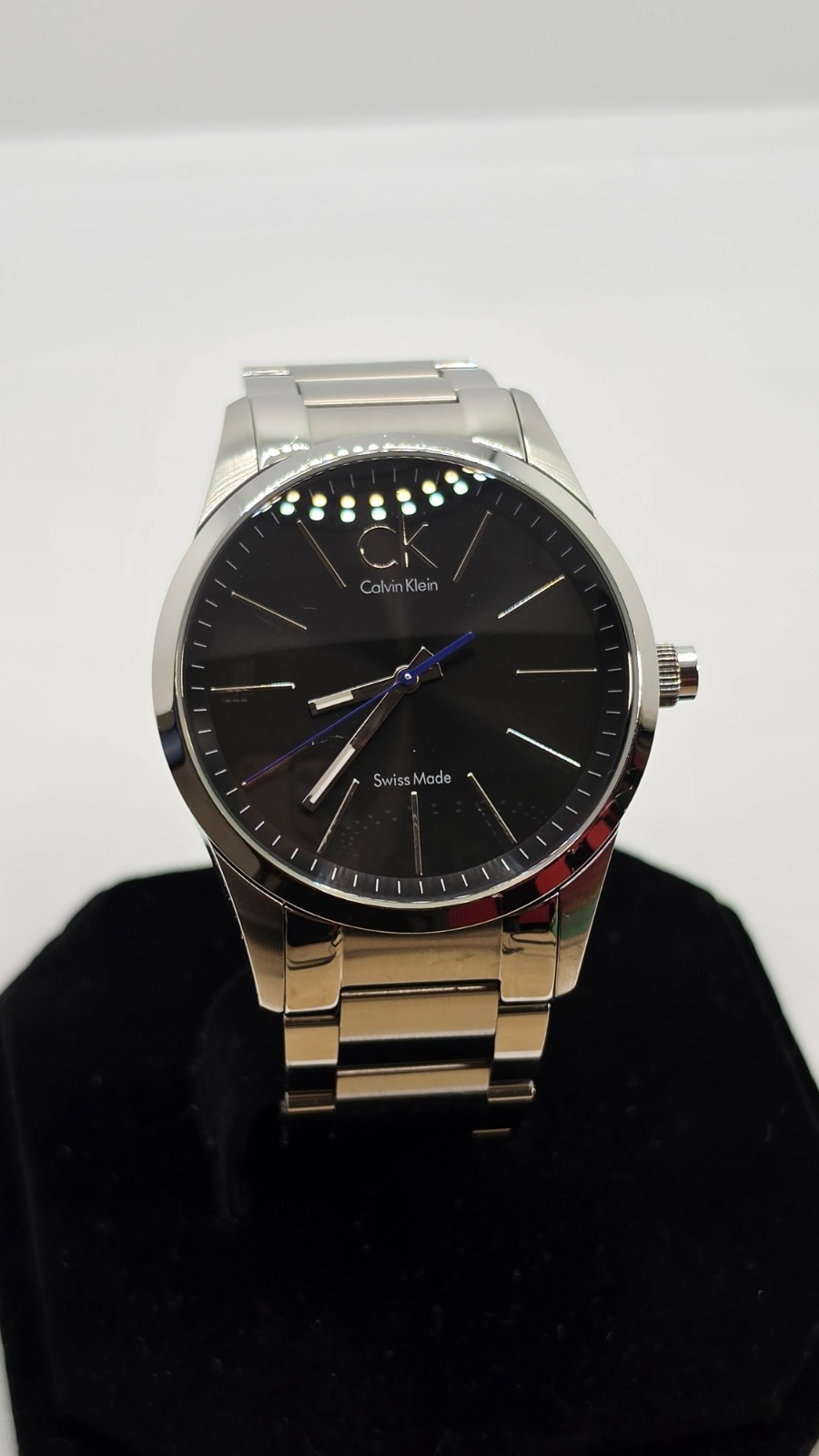 Calvin Klein CK Swiss Made Men’s Watch 44mm Black Dial New Battery 10 Bar Runs
