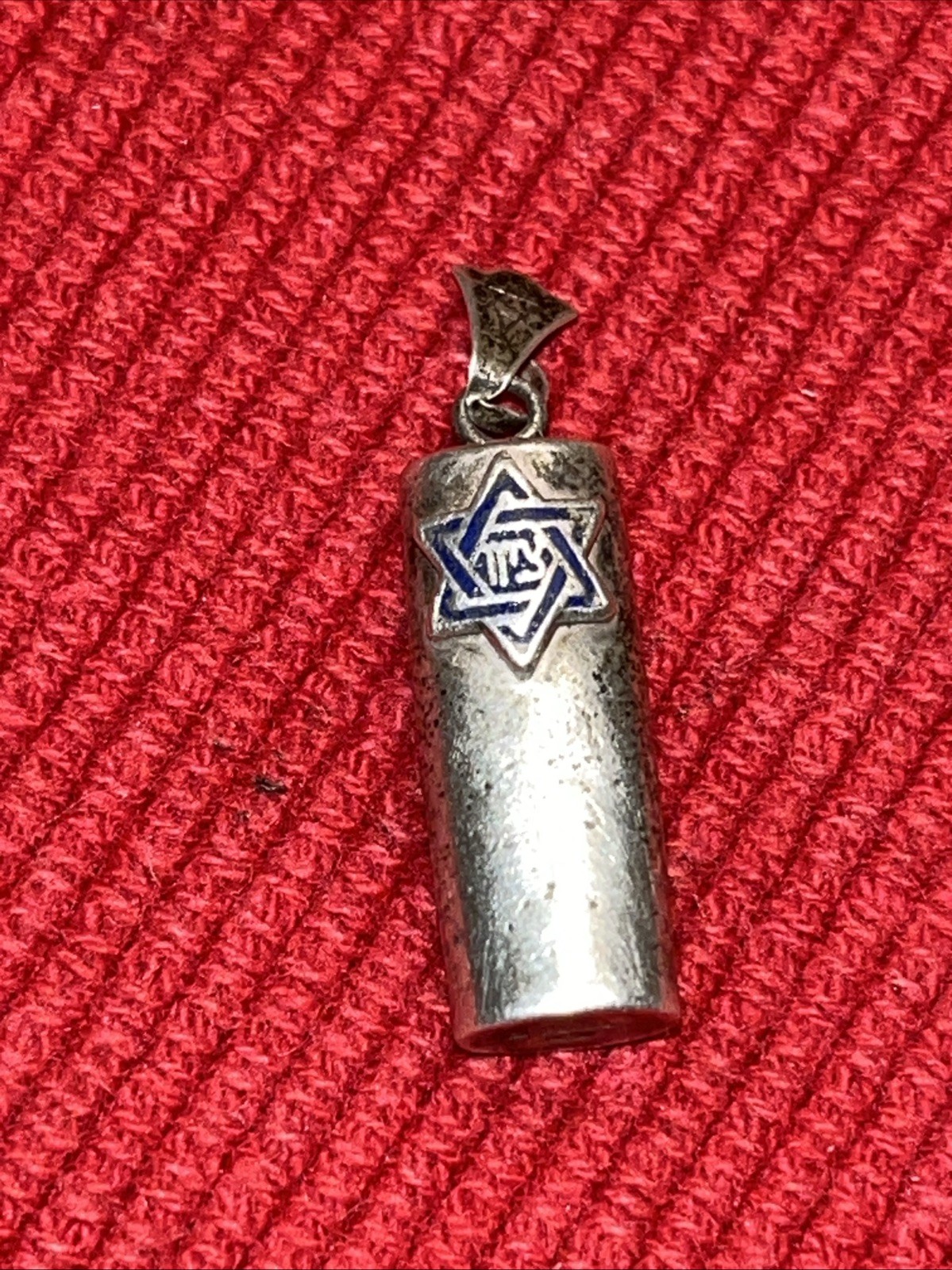 MEZUZAH PENDANT/CHARM MAKERS MARK (UNKNOWN) 925 STERLING SIGNED