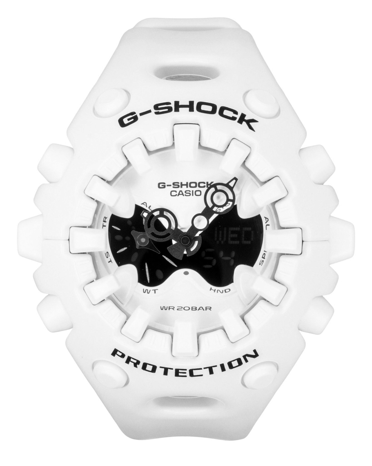 Casio G-Shock White Dial Quartz Sports 200M Resin Strap Men’s Watch GA-V01-7A