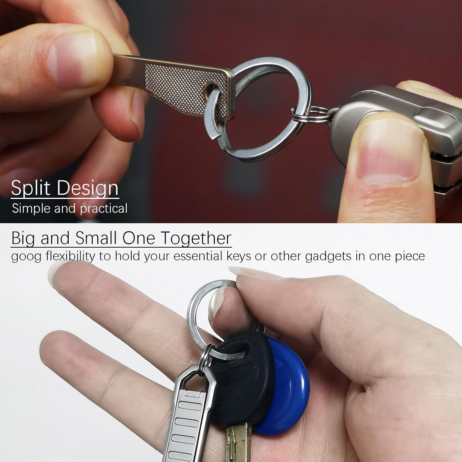 Surgical and Marine Grade Stainless Steel Split Ring for Keychains Heavy Duty
