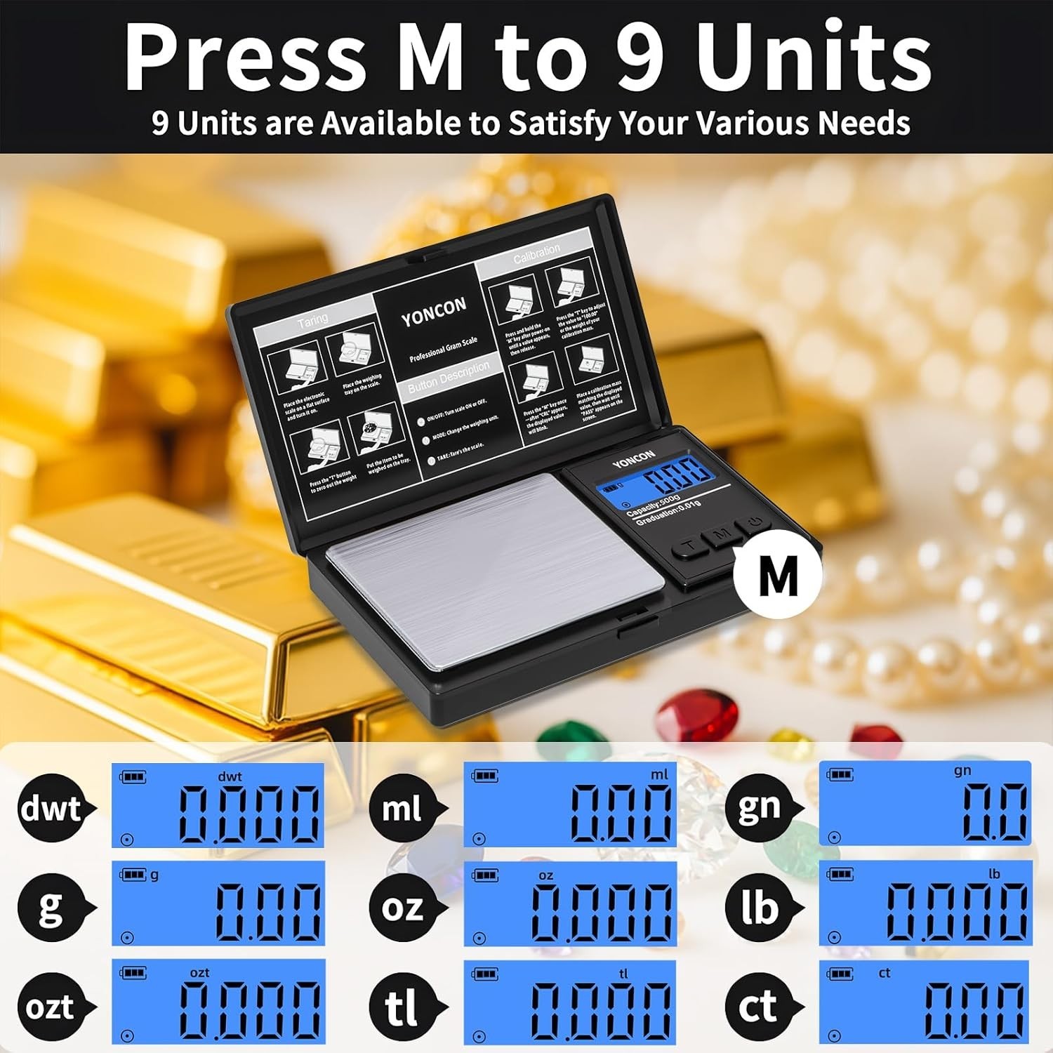 Portable 0.01g Accuracy Digital Scale – Ideal for Gold, Silver & Diamonds