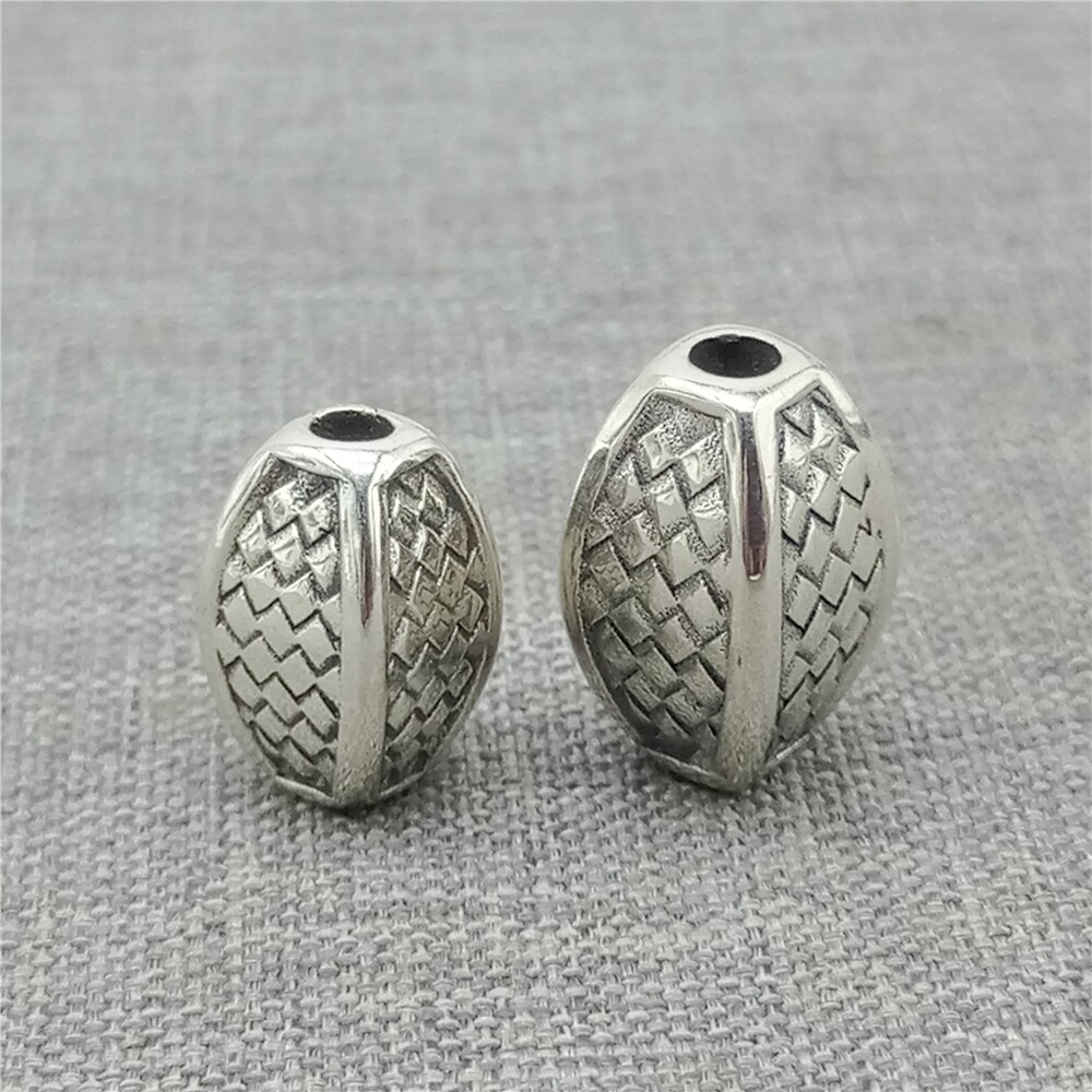 2pcs of 925 Sterling Silver Tribal Knot Spacer Beads for Bracelet Necklace