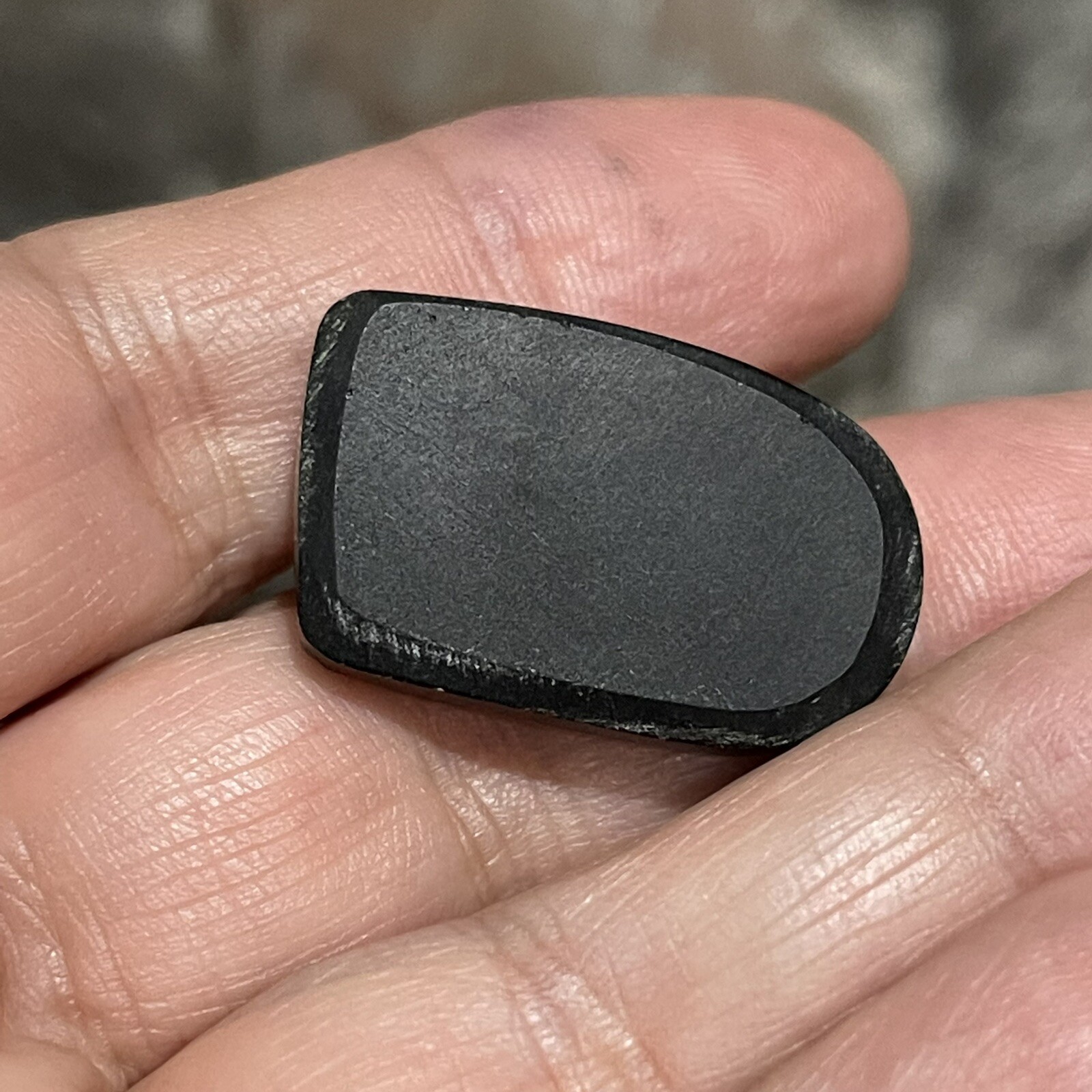 29ct 27.4c17.2×6.2mm Black Onyx And Lab Created Opal Inlay Intarsia Cabochon