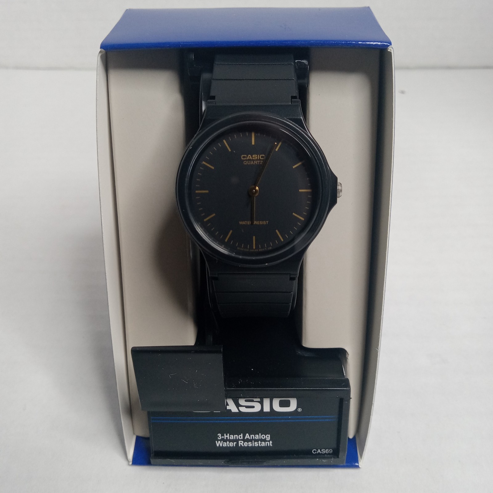 Casio Black and Gold Classic Analog Watch MQ24-1E NEW