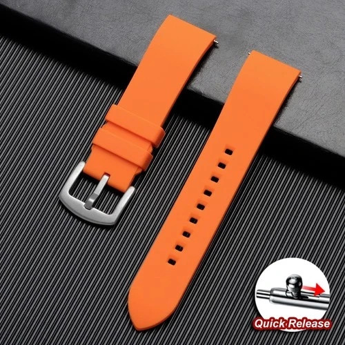 Universal Silicone Watch Band 18mm 20mm 22mm 24mm Quick Release Rubber Strap