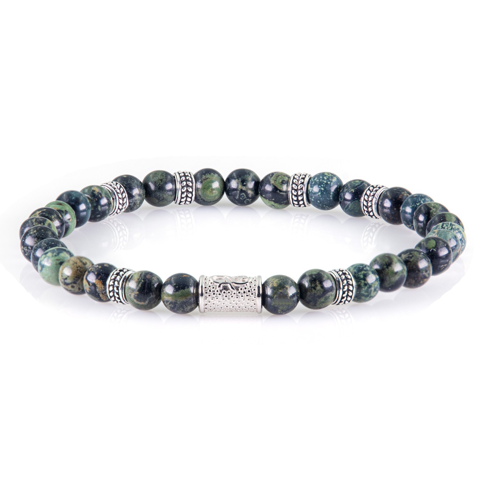 African turquoise 925 sterling silver bracelet beaded bracelet women men