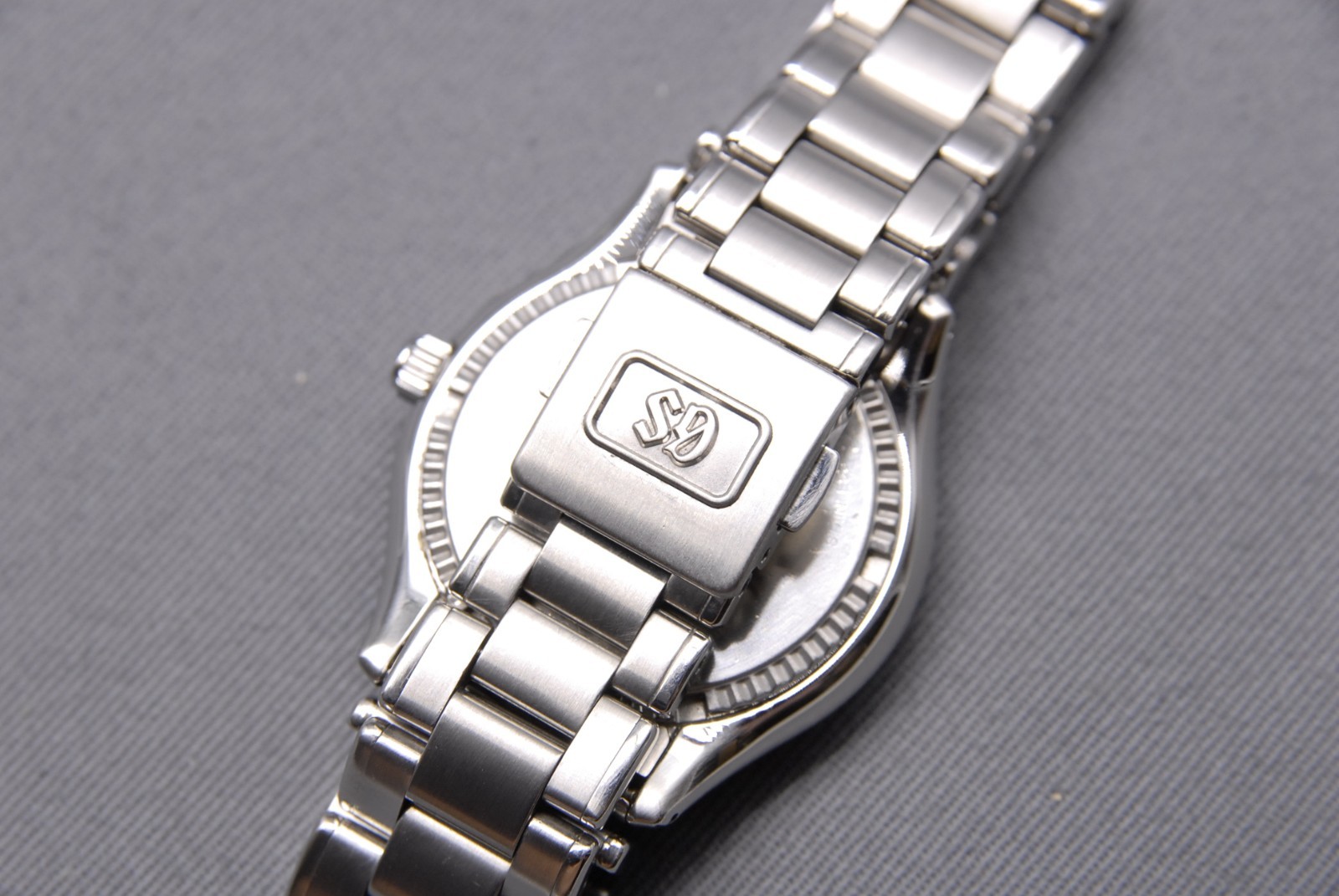 1999 [Near MINT] GRAND SEIKO 9F62-0A10 GS 35mm Silver Dial Date QZ Men’s Watch