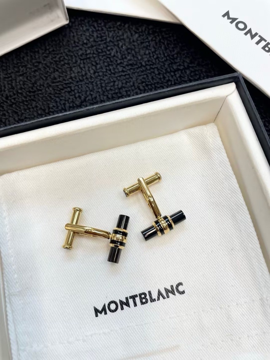 Exquisite MB Black+Glod Cufflinks With Box US