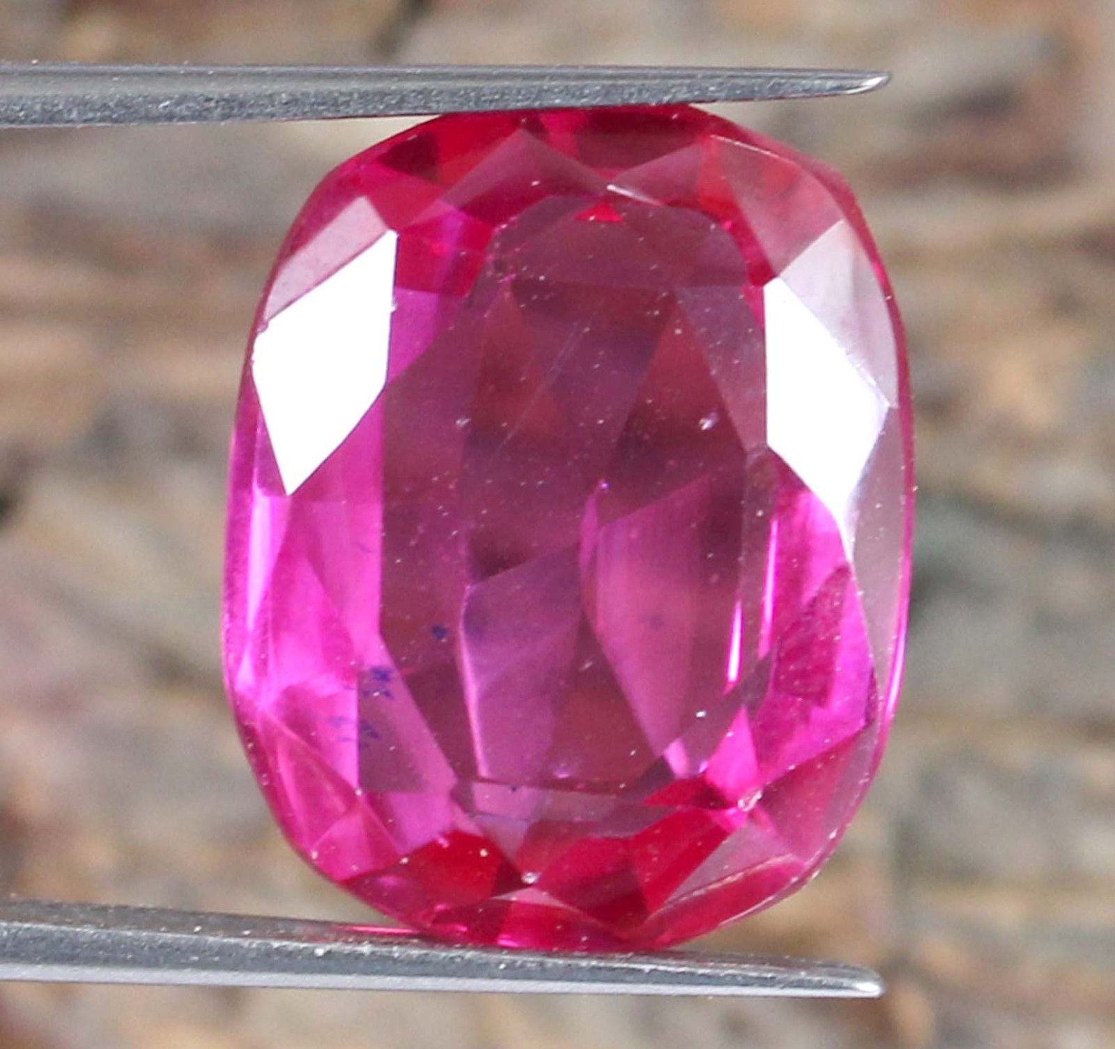 12.45 Carat Natural Padparadscha Pink Sapphire Cushion Gemstone Certified T10879