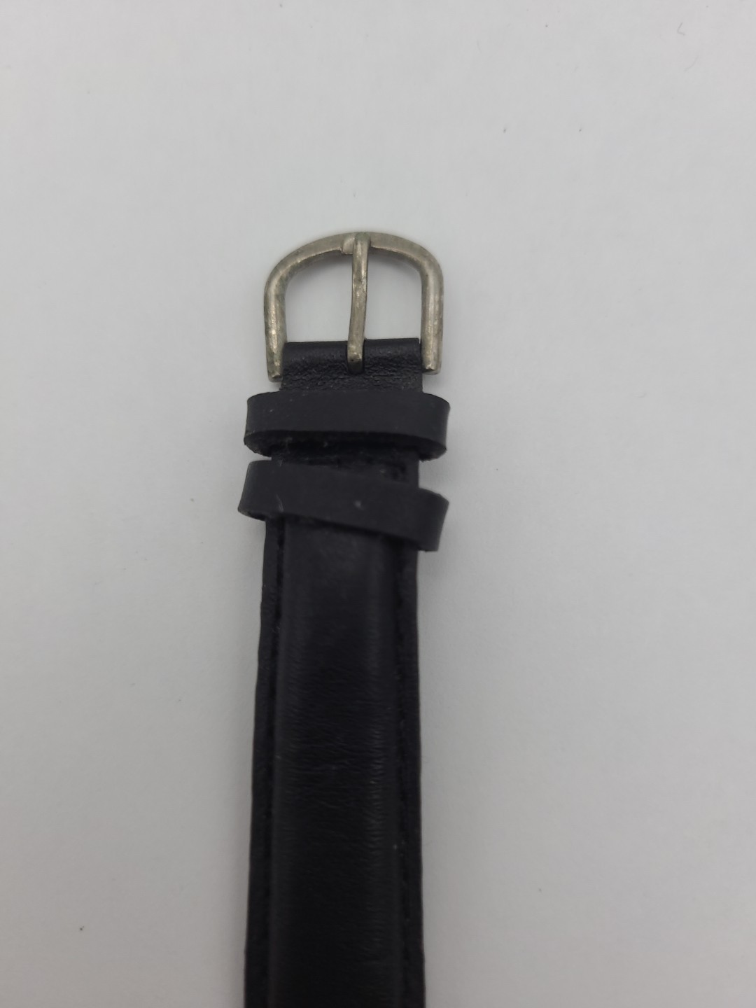 Esprit Watch Women Silver Tone Date Black Dial Leather Band New Battery Working