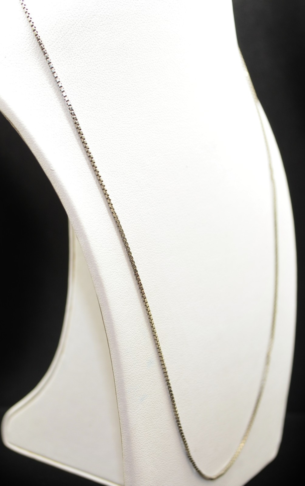 Sterling Silver Box Chain Necklace 25.0″ #FMG111