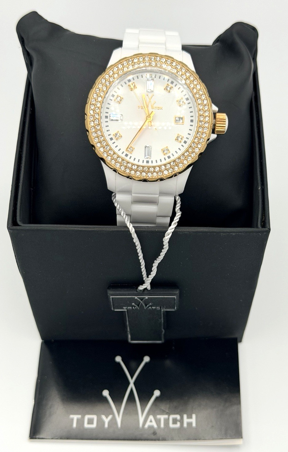ToyWatch Quartz Women’s Watch Swarovski Crystal Encrusted Gold Tone Bezel New