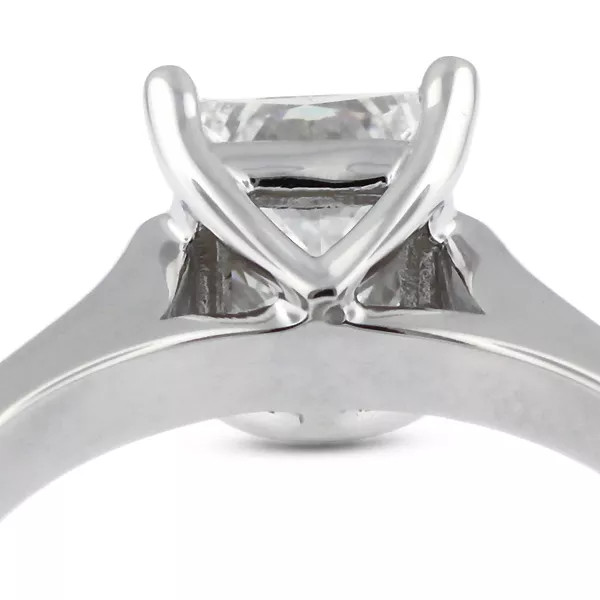 Solitaire Engagement Ring 14K Gold 3.05 Carat Princess Lab-Grown Diamond G VS1