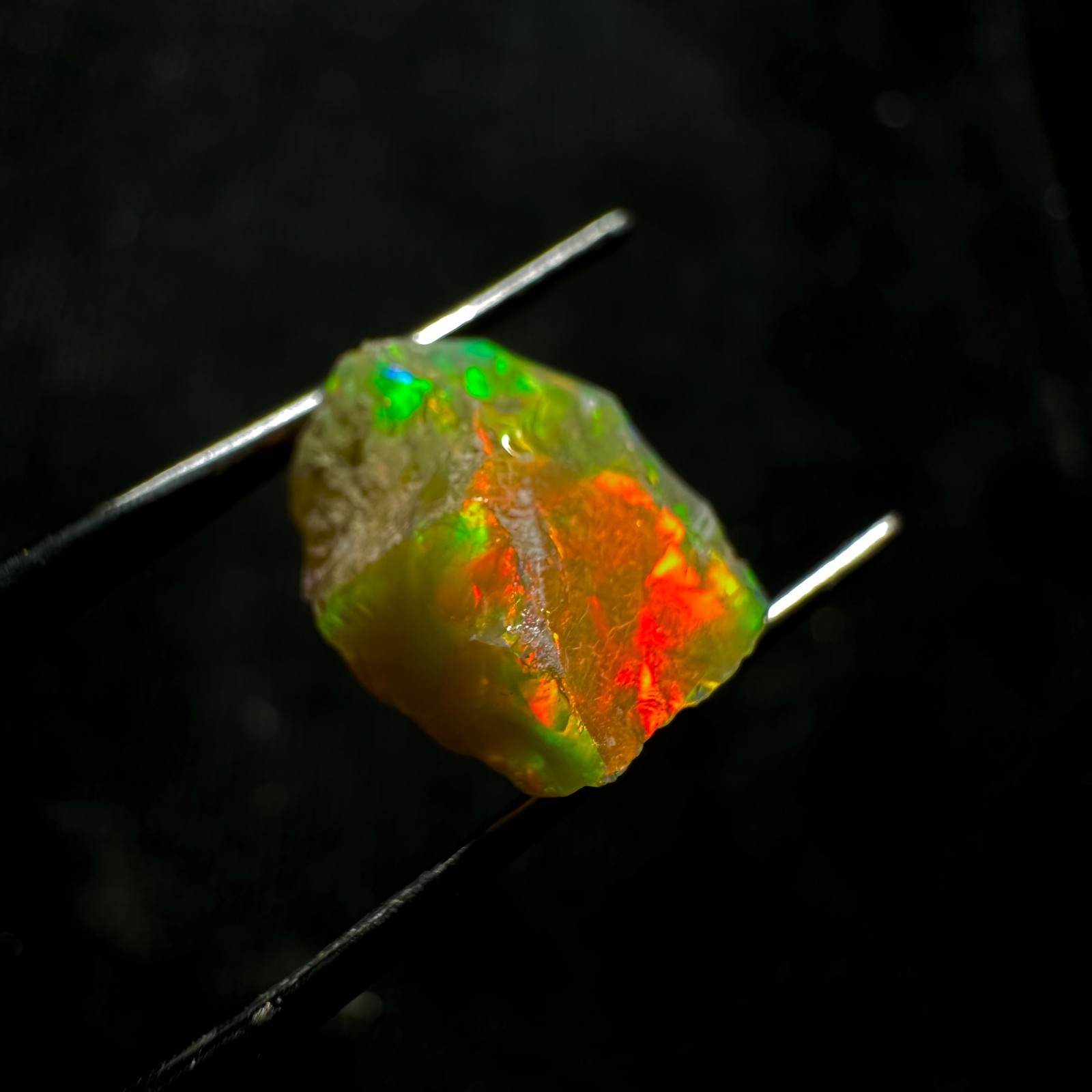 2.75 CTS Natural Ethiopian Opal Rough, Multi Fire Opal Gemstone, Welo Opal Raw.