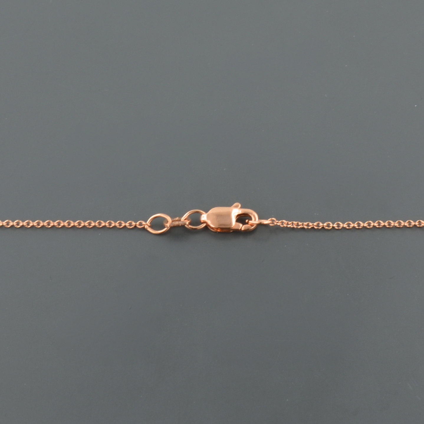 18K PINK GOLD 1.0MM ROUND CABLE LINK PENDANT CHAIN NECKLACE W/ LOBSTER LOCK