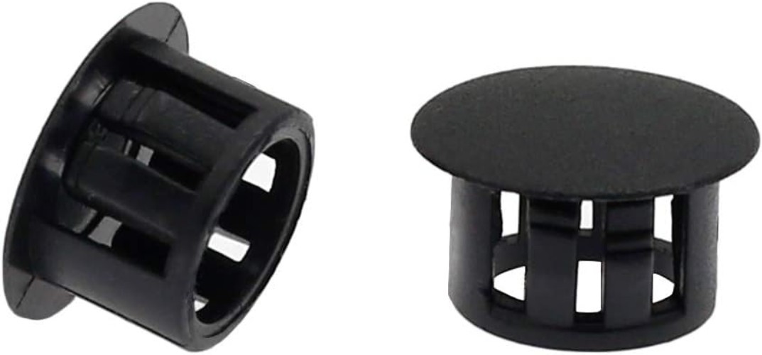 Efficient 30PCS Flush Black Hole Plugs – 13mm Snap-in Solutions for Furniture