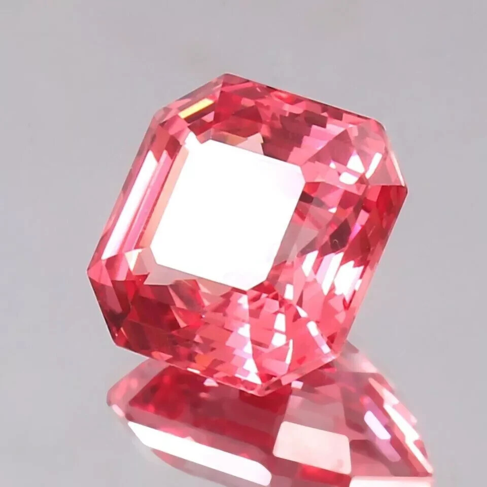 Natural Ceylon Padparadscha Sapphire 80 Ct Asscher Cut Loose Certified Gemstone