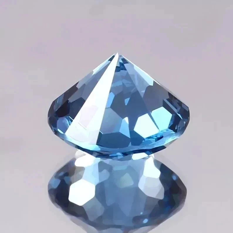 LAB GROWN 3CT BLUE DIAMOND ROUND CUT VVS1 CVD LOOSE CERTIFIED GEM