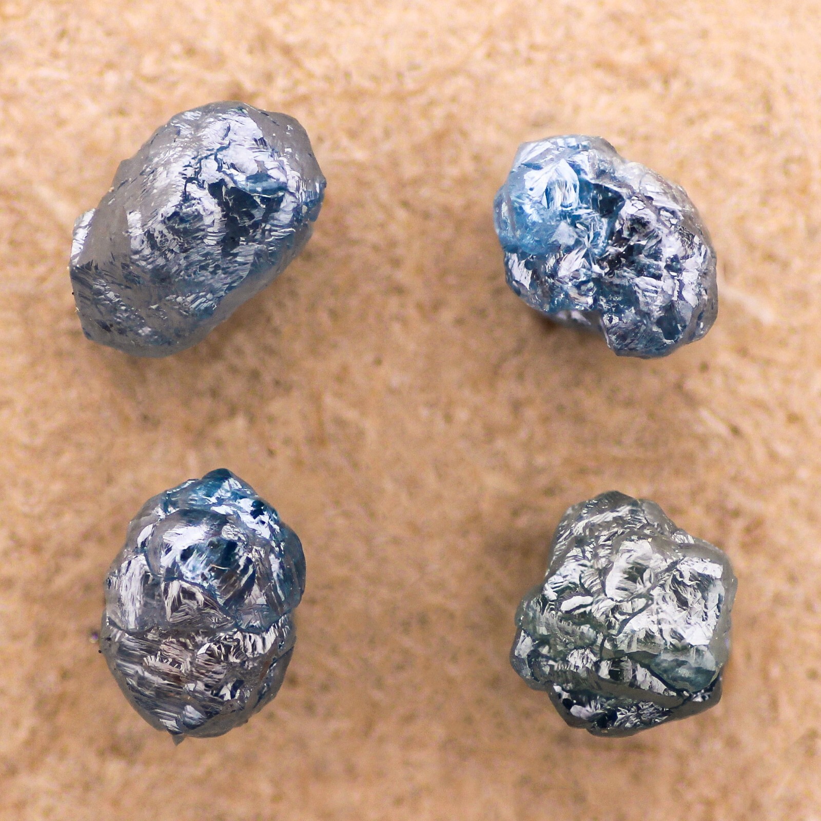 Blue Rough Diamond 1 Carat lot 2.5 to 3.5 MM Natural Blue Raw Loose Diamond