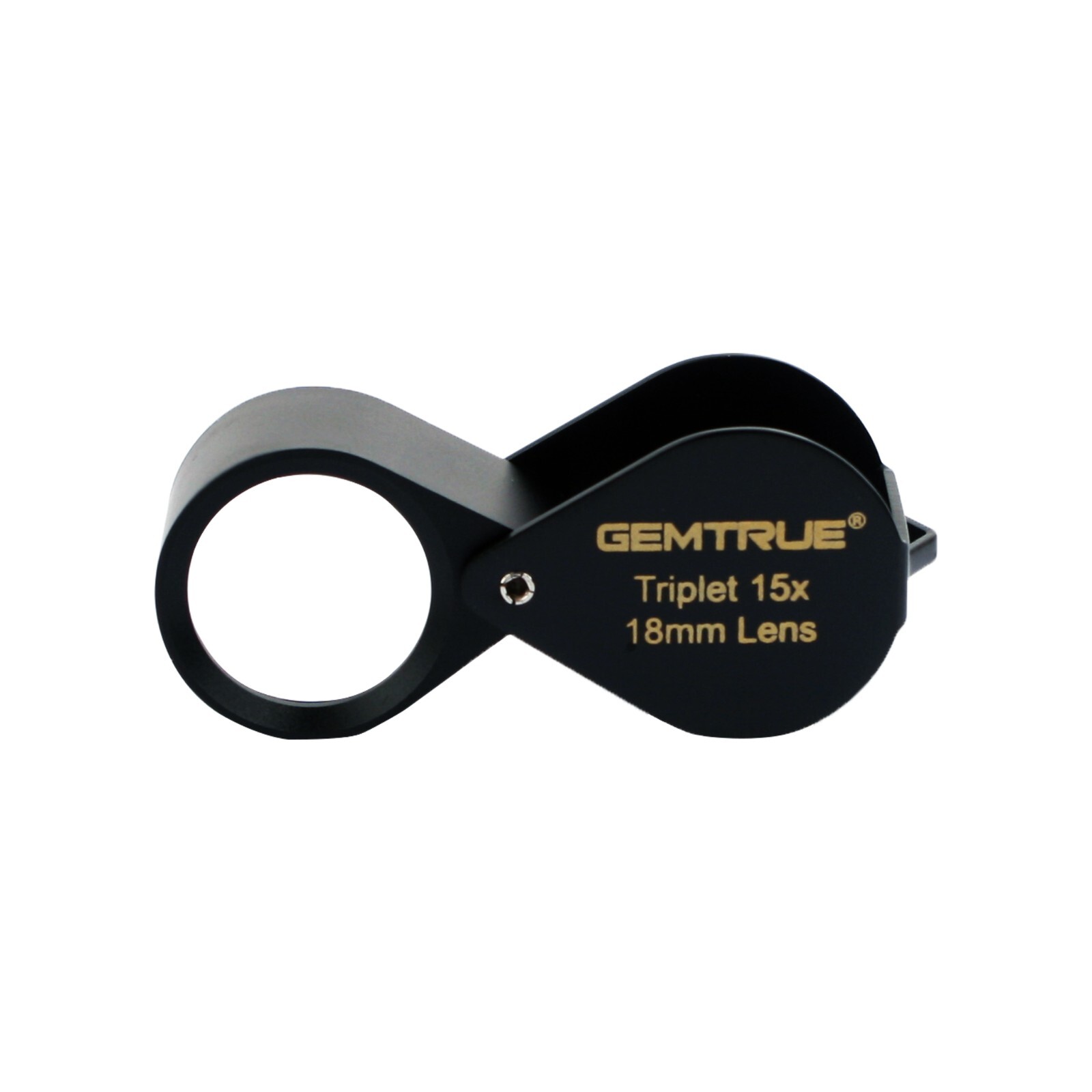 GemTrue 15x 18mm Triplet Diamond Loupe – High Power Gemstone Magnifier