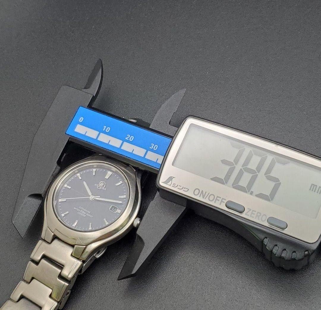 Citizen Attesa Solar Titanium Navy Dial Watch, in good working order, battery re