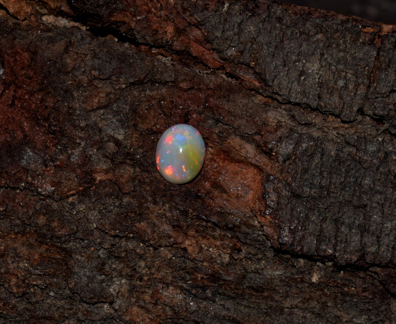 Natural Ethiopian Wello Fire Opal Cabochon Gemstone 7X9mm Loose AAA A08