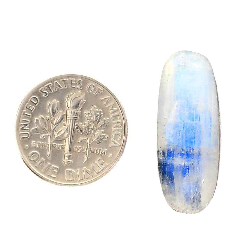 Natural Rainbow Moonstone 10×25.5×6.5 mm Oval Shape Polished Gemstone LS88-05422