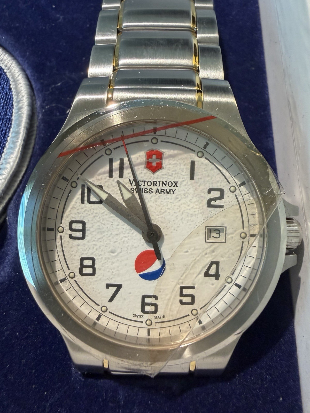 Victorinox Swiss Army Classic Two-tone Watch – New In Plastic. With Pepsi Logo.
