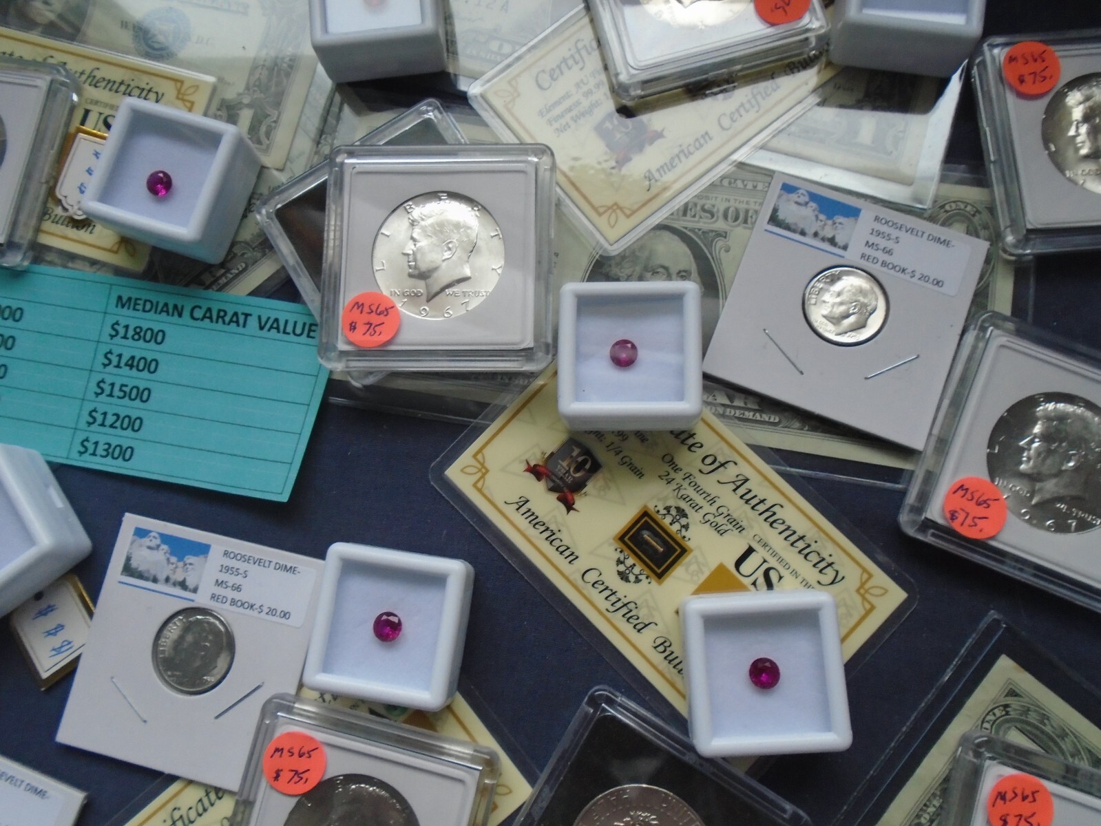 Estate lot Sale US Coins ~ SILVER~GOLD, COINS,RUBIES- 5 PC. LOTS-INVEST NOW