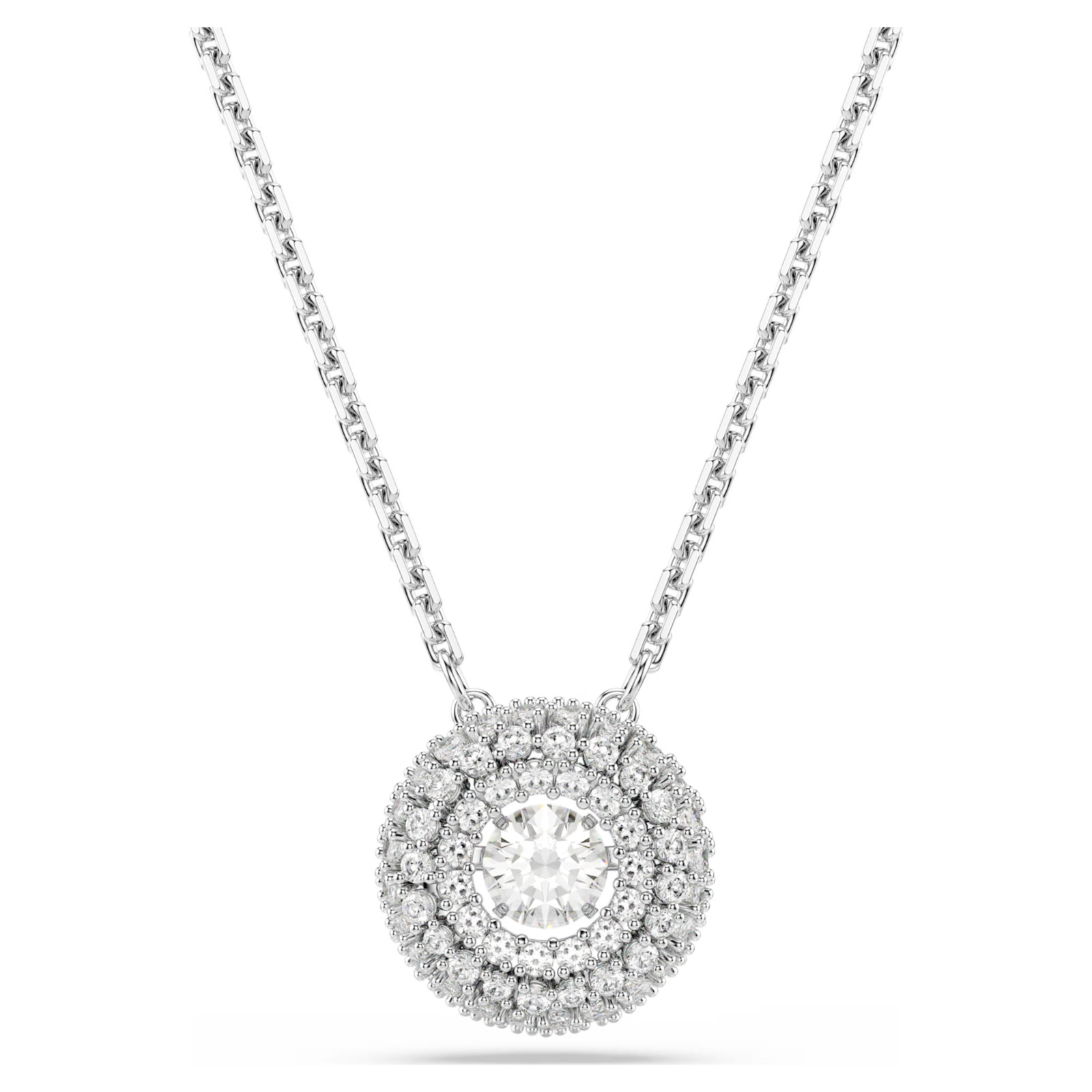 Swarovski Sublima Pendant Round cut, White, Rhodium plated 5738246