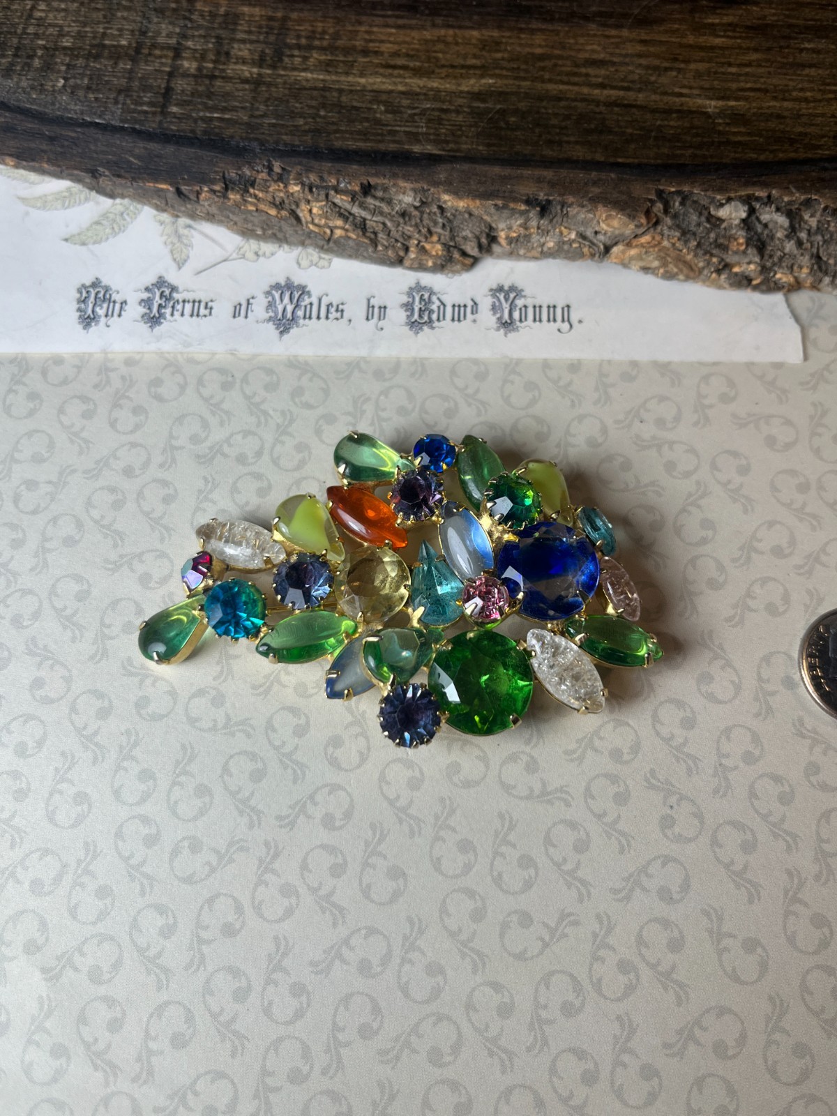 Vintage Juliana Costume Colorful Rhinestone Fruit Salad Brooch V1046