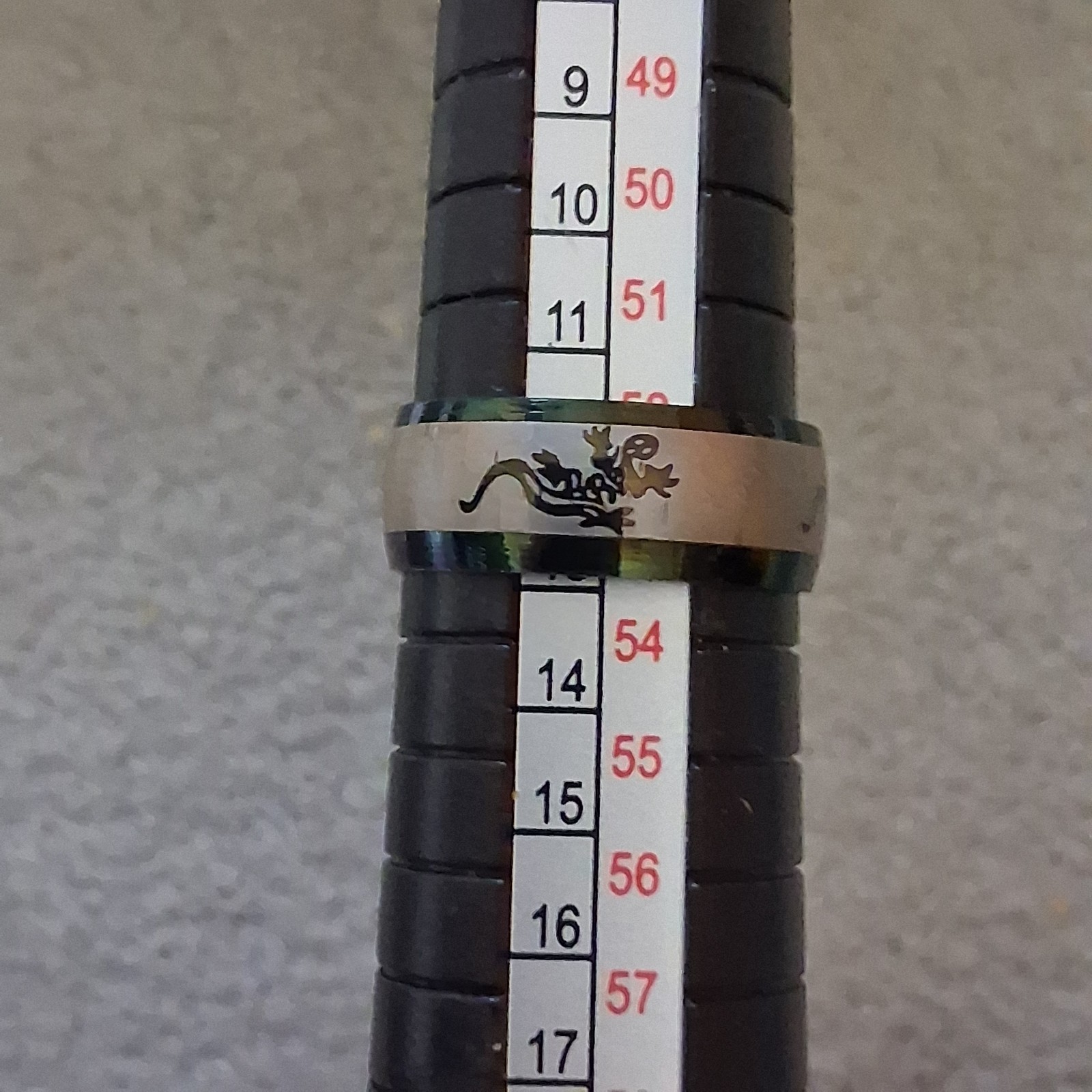 Gecko Lizard Band Ring Size 6.5 Two Tone Stainless Steel Style Animal Jewelry