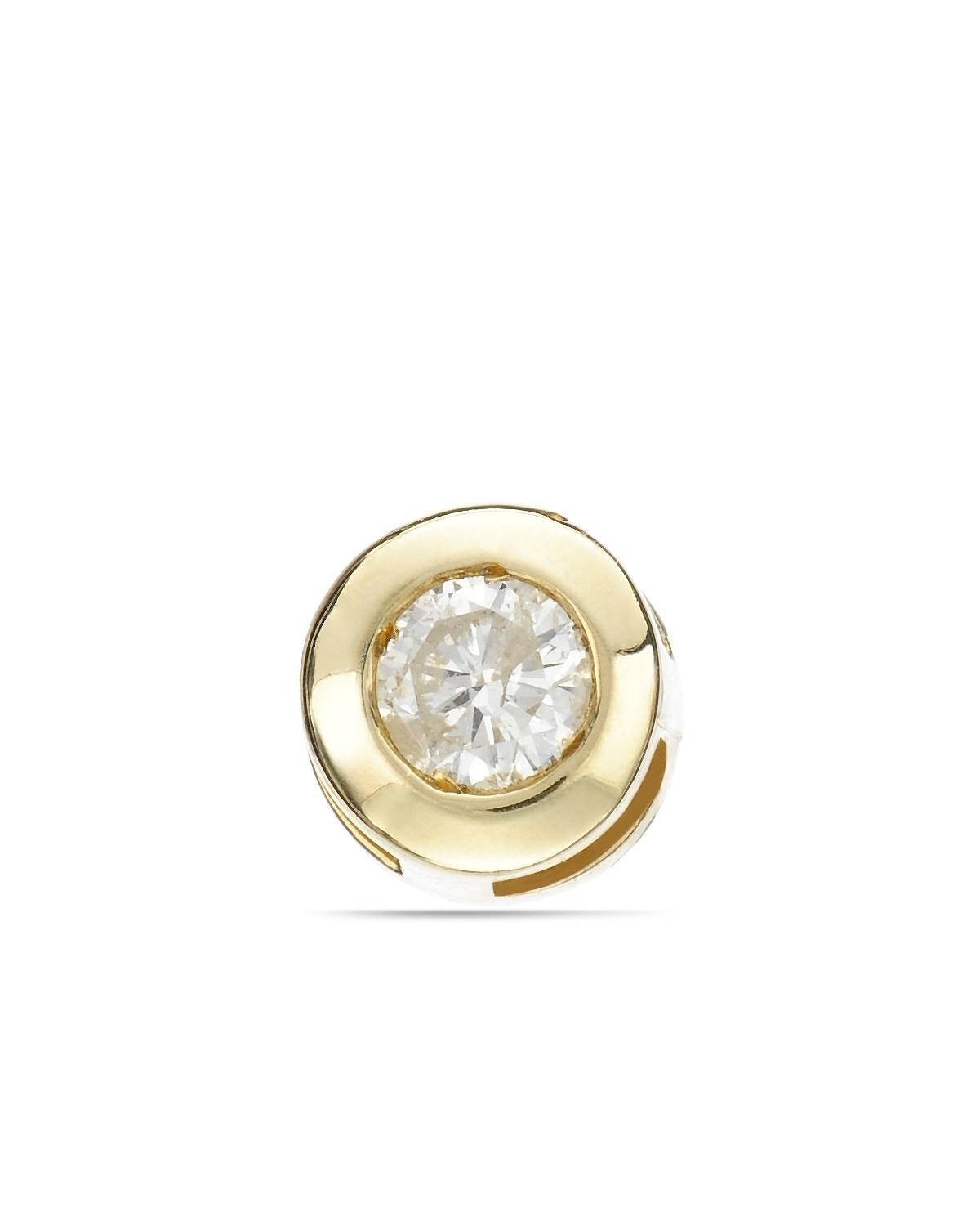 0.3 ct Lab Grown Round Diamond 14k Solid Gold Solitaire Floating Pendant 6 mm