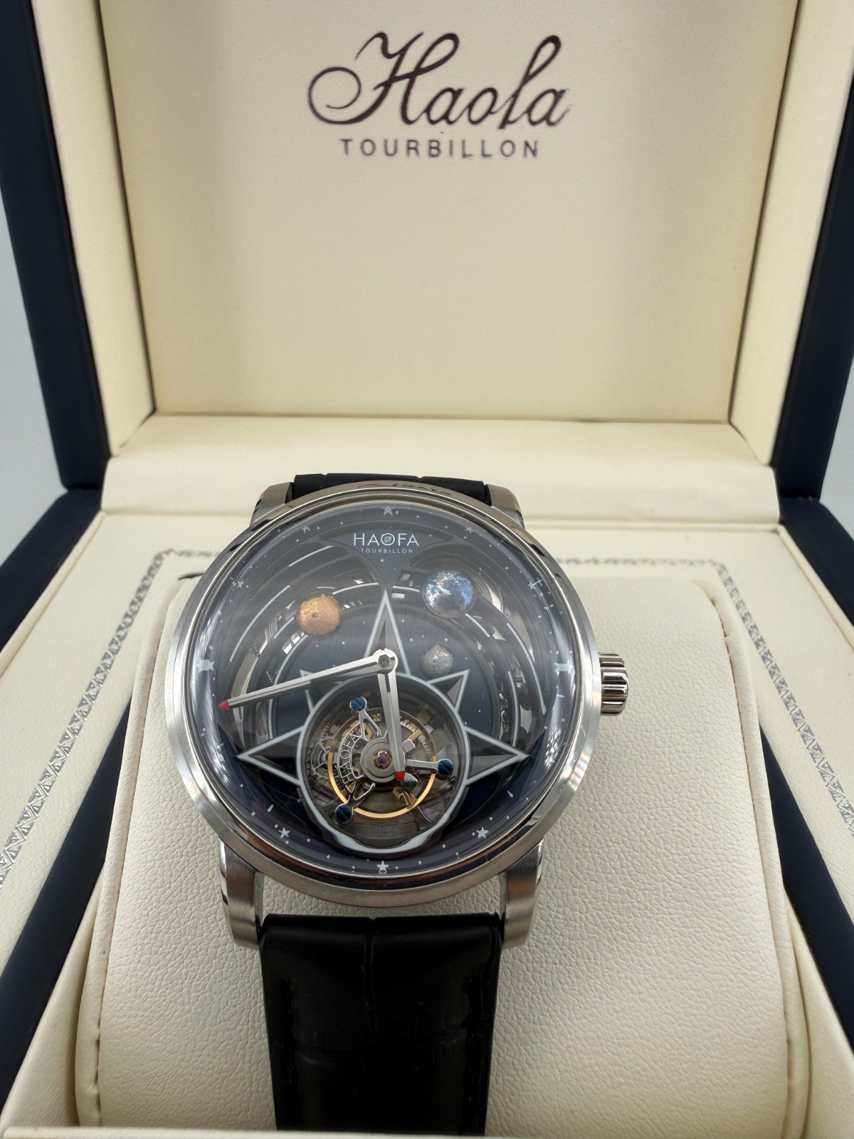 HAOFA Tourbillon 3D Galaxy Double Barrel Crystal Bezel Automatic Tou Ref. 2268