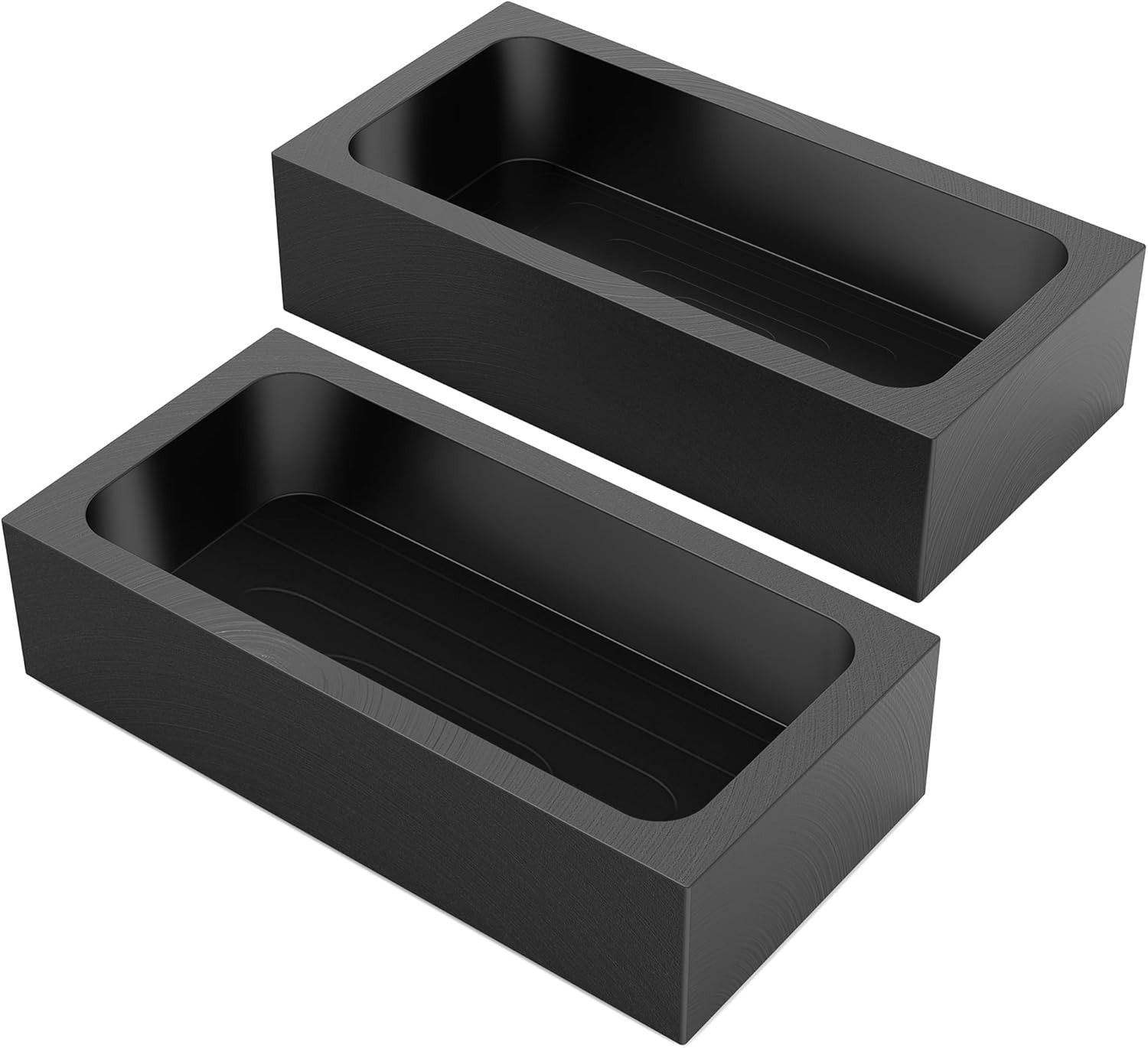 2-Pack 2.2lb Graphite Ingot Molds for Gold Silver Copper Aluminum Casting 1KG