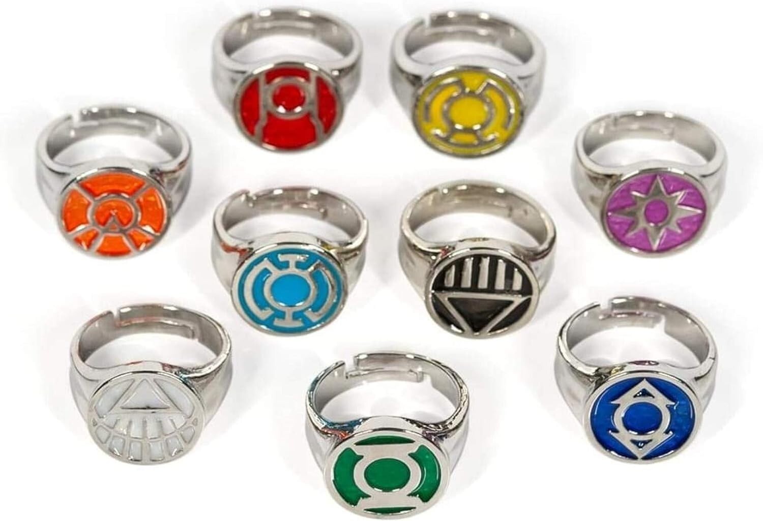DC Comics Green Lantern Power Rings – Set of 9 Rings