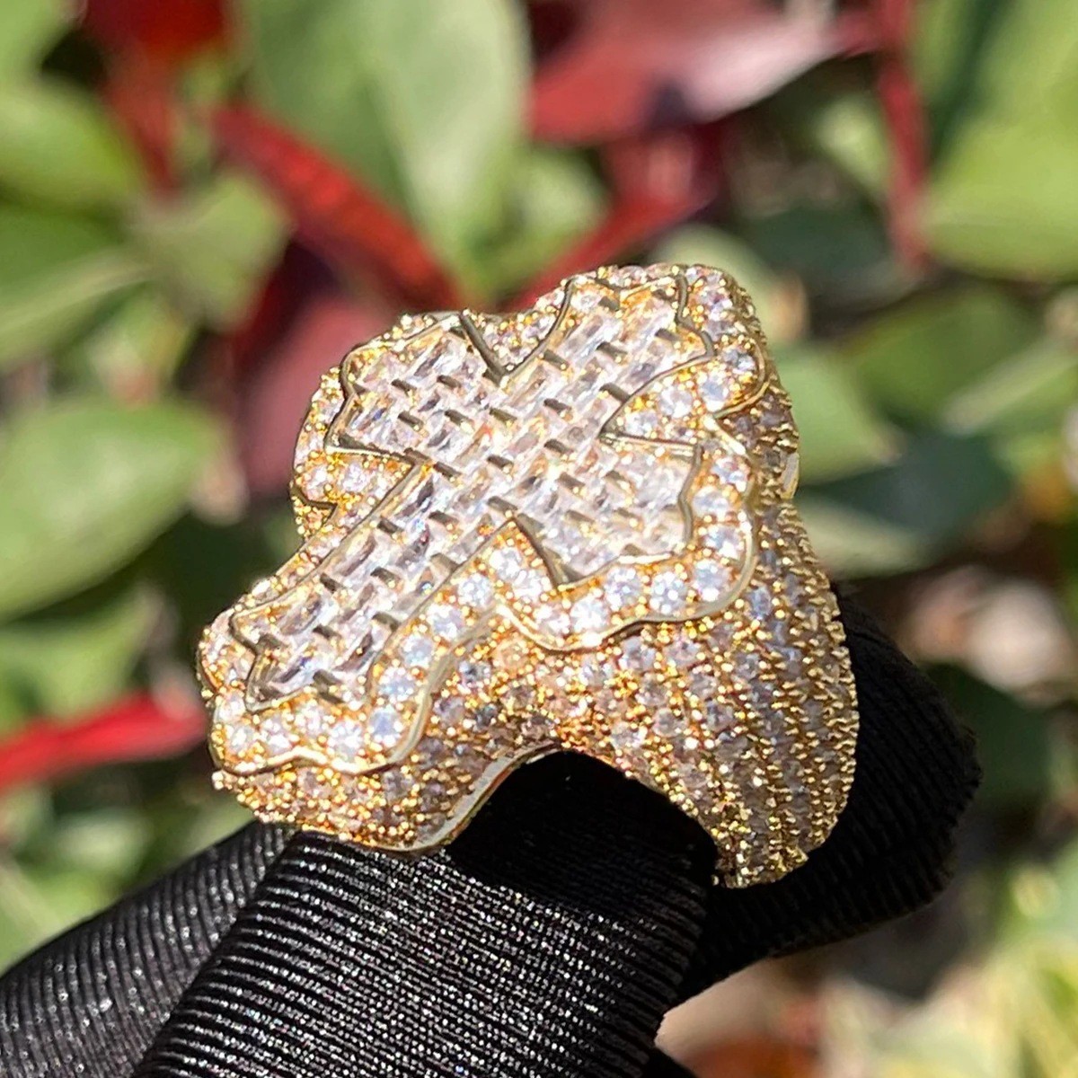 Miami Hip Hop Copper Iced Out Prong set with Cubic Zirconia Ring 7-12