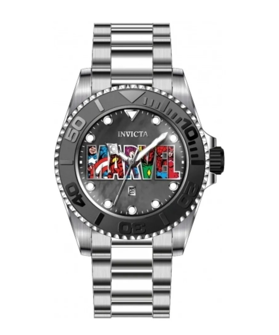 Invicta – Marvel #60 Logo – 50mm Limited Edition Flame-Fusion mens Quartz watch