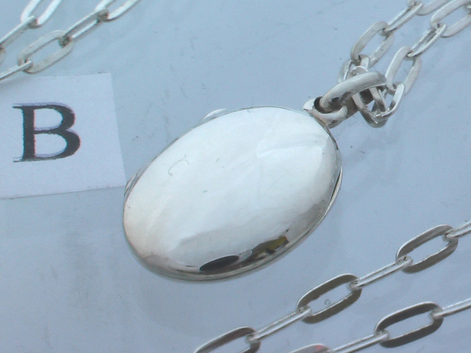 925 Sterling Silver Oval-Shaped Locket Pendant Tops