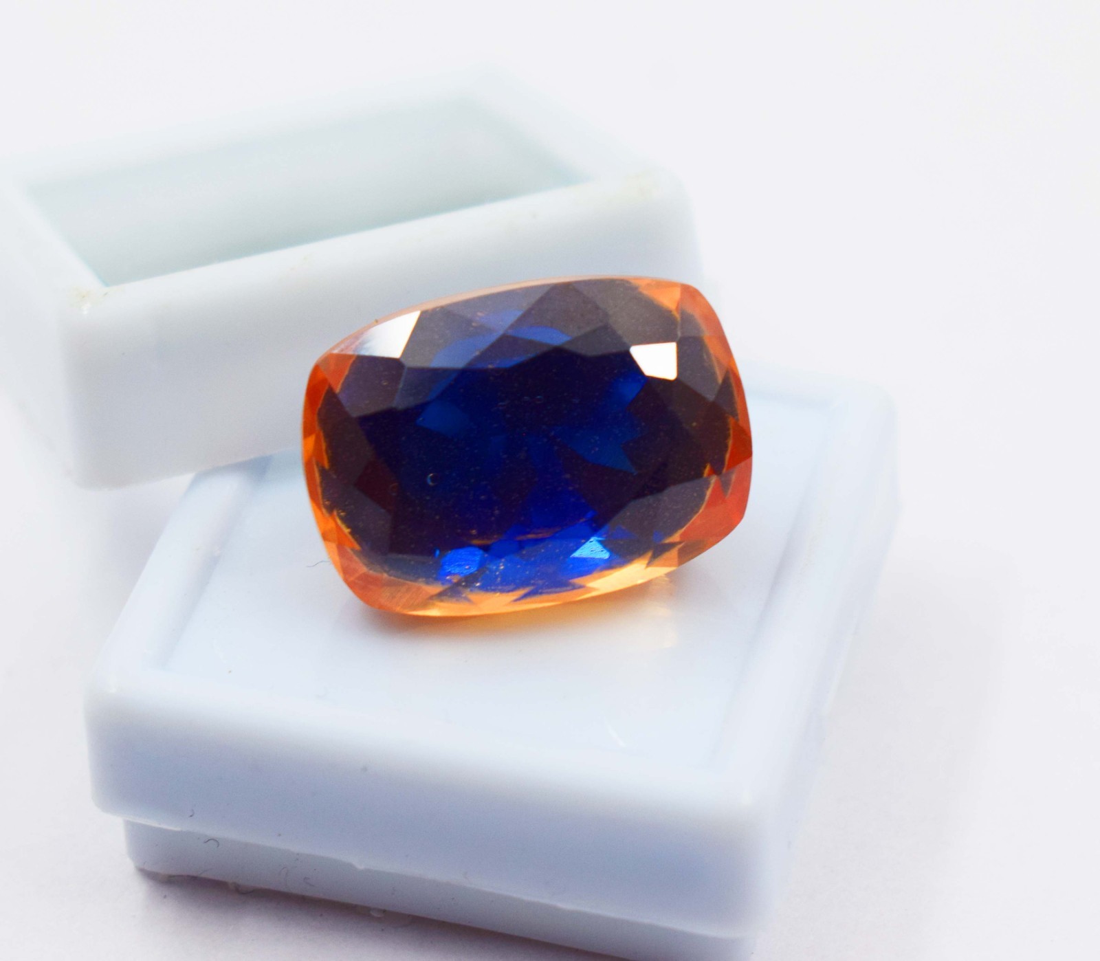 12Ct Pitambari Sapphire Bi-Color | Cushion Cut Loose Pitambari Gemstone Jewelry