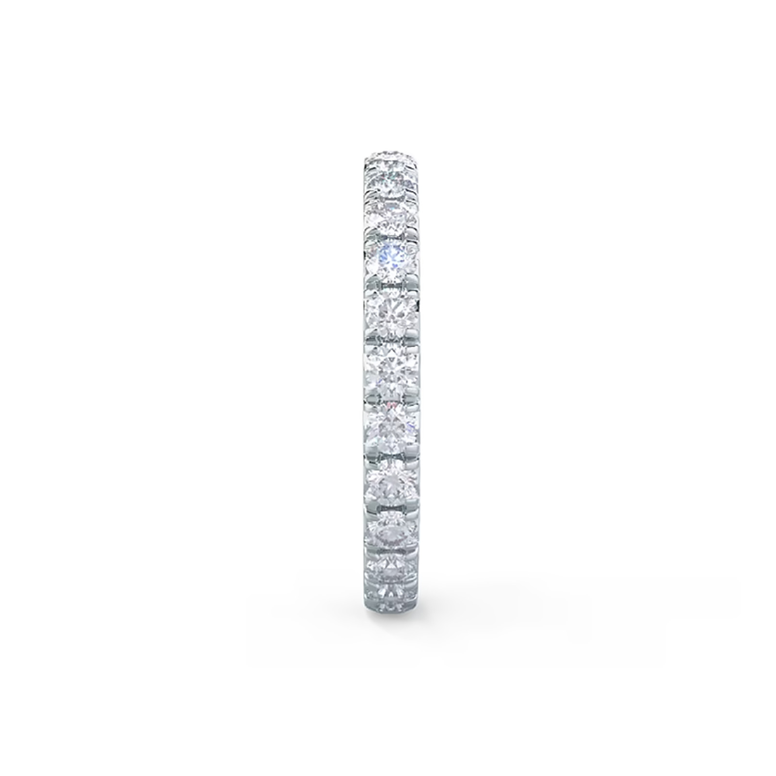 Solid 950 Platinum Round Cut Elegant Fine Wedding Band 2.1 Ct Lab Grown E F VVS