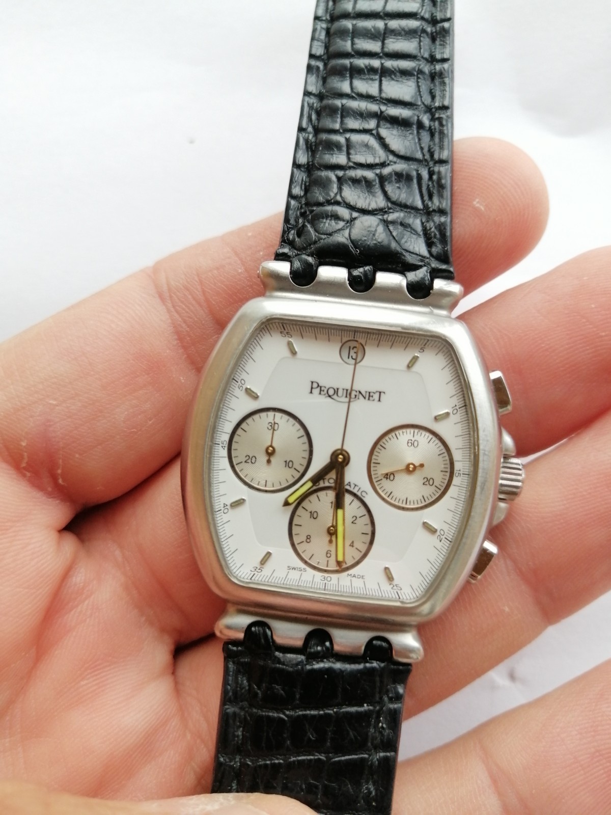 SERVICED Vintage Pequignet Chrono 37 Jewels ETA 2894-2 Swiss Automatic Men Watch