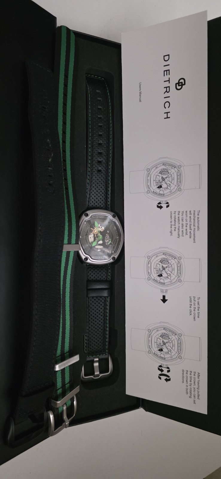 NEW / UNWORN Dietrich OT-1 Organic Time – 1st Gen Slim Box – 3 Straps