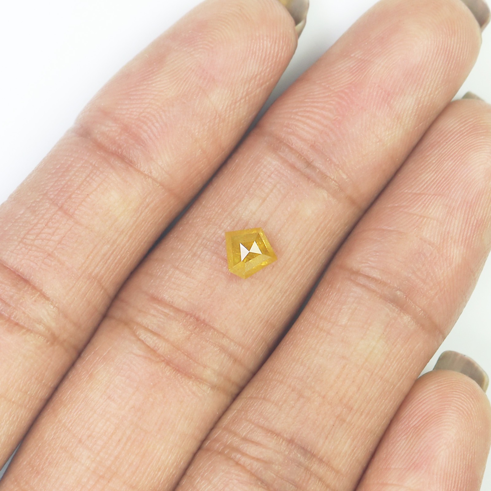 0.56 Ct Natural Loose Pentagon Shape Diamond 5.40 MM Yellow Color Diamond KQ2468